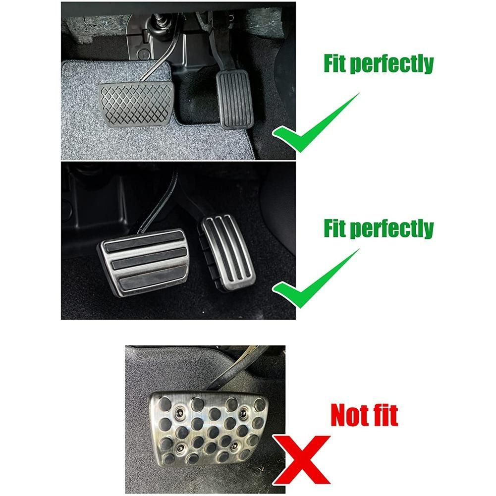 Anti Slip Foot Pedal Covers Gas Brake Accelerator Pedal Pad for Honda Civic Accord CRV Odyssey Pilot Accessories,Silver
