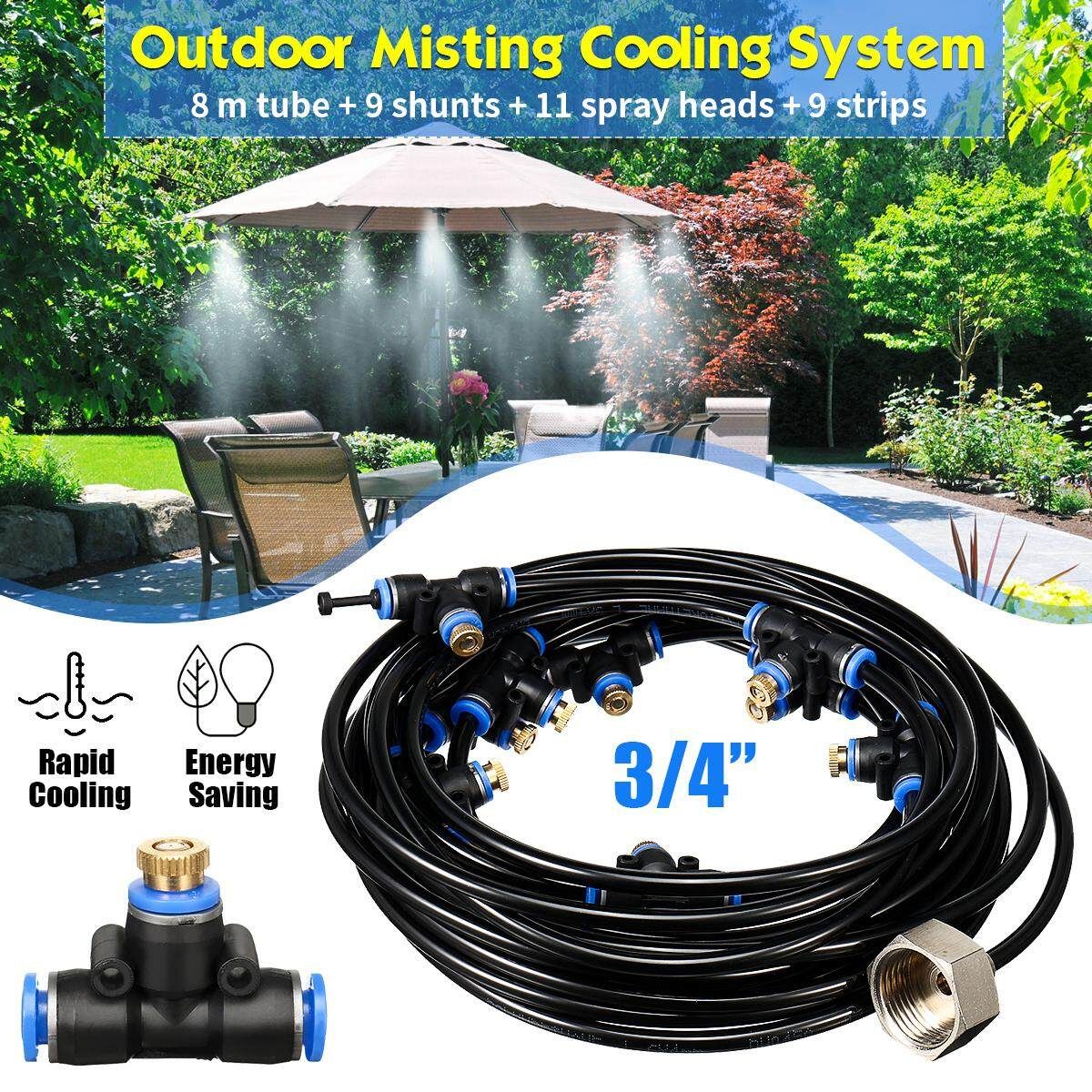 23M Outdoor Water Sprinkler Garden Mister Cooling Patio System Spray Misting Kit