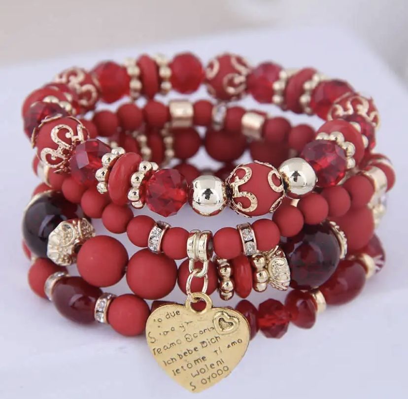Classy Ladies Fashion Beaded Bracelet Set