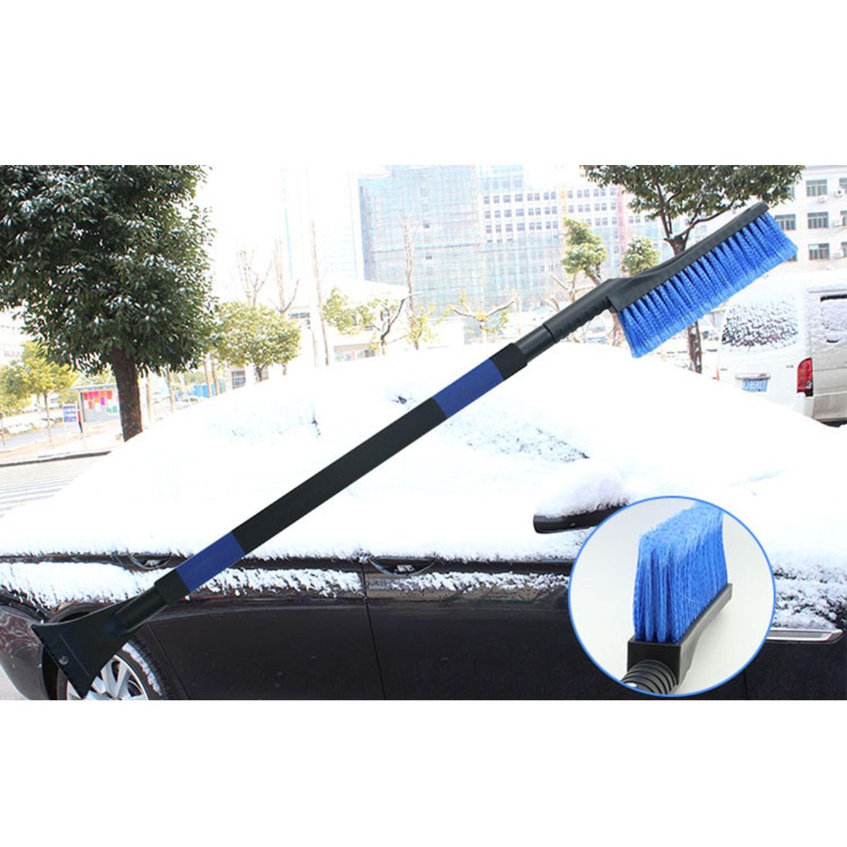 Telescoping Ice Scraper Snow Remover For Car SUV RV Truck With Foam