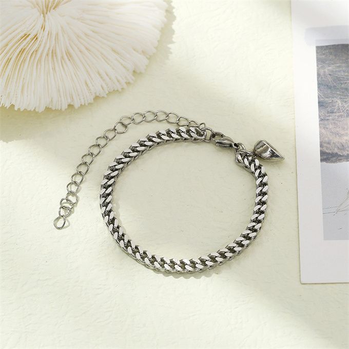2pcs/set Couple Magnetic Bracelet-Silve