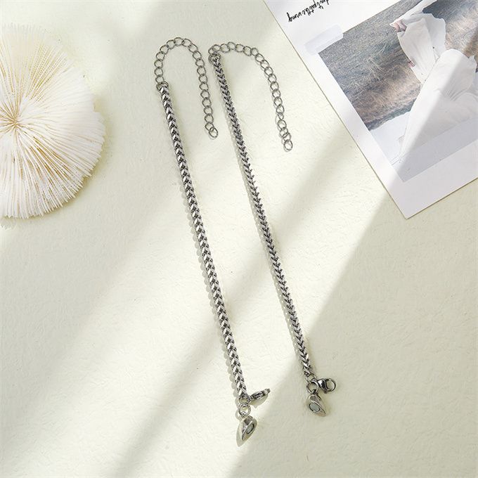 2pcs/set Couple Magnetic Bracelet-Silve