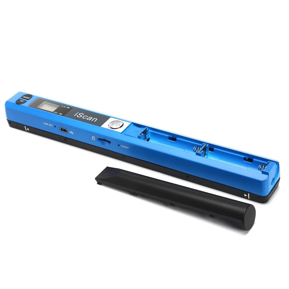 Offline Scanning Handheld Mobile Portable Document Scanner 900 DPI LCD JPG/PDF#blue Blue