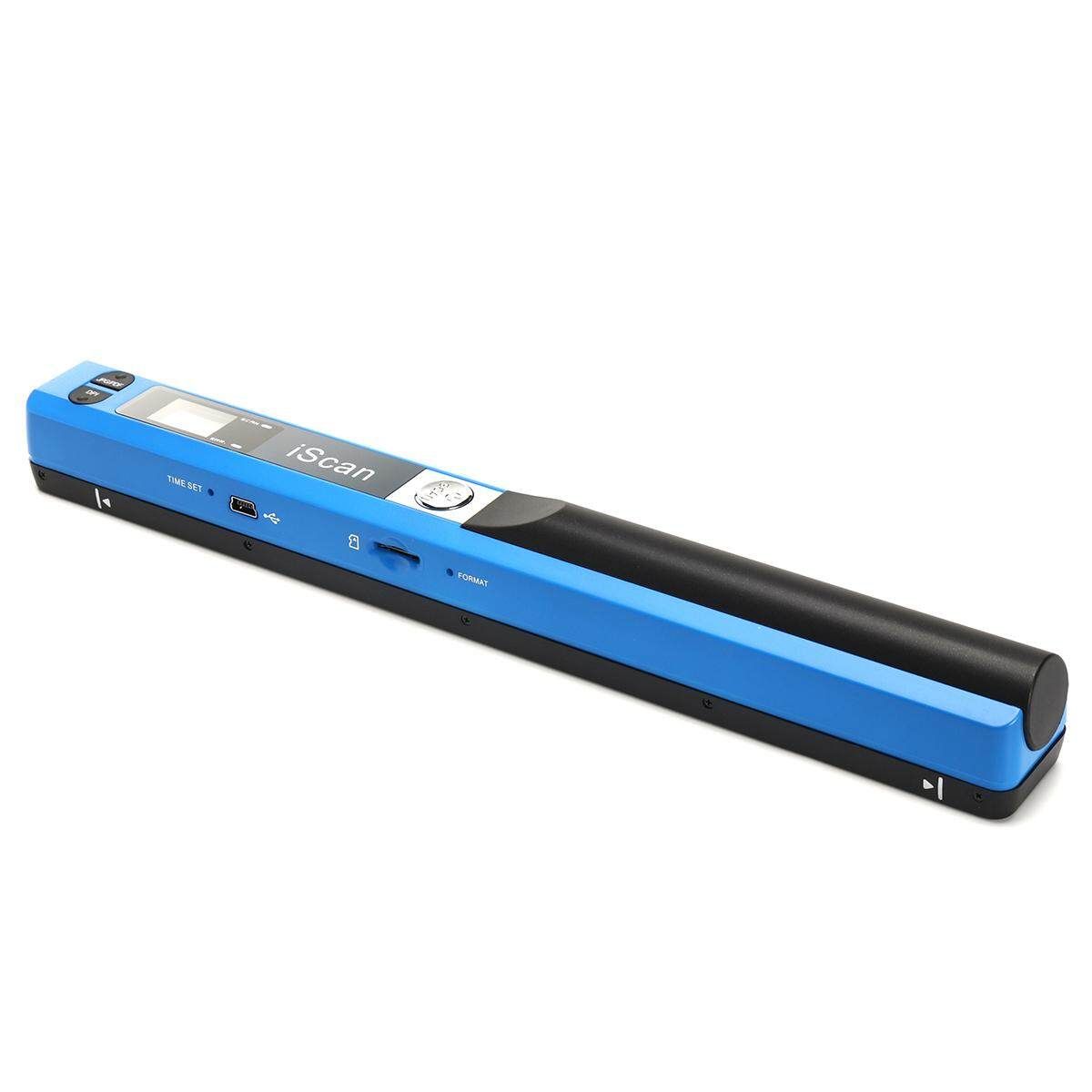 Offline Scanning Handheld Mobile Portable Document Scanner 900 DPI LCD JPG/PDF#blue Blue