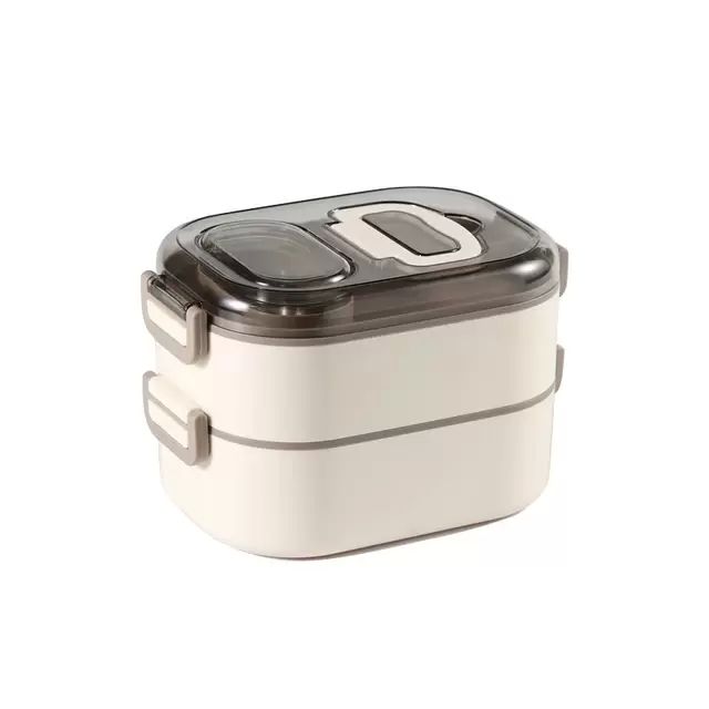 Portable Stainless Steel Double Layer Lunch Box