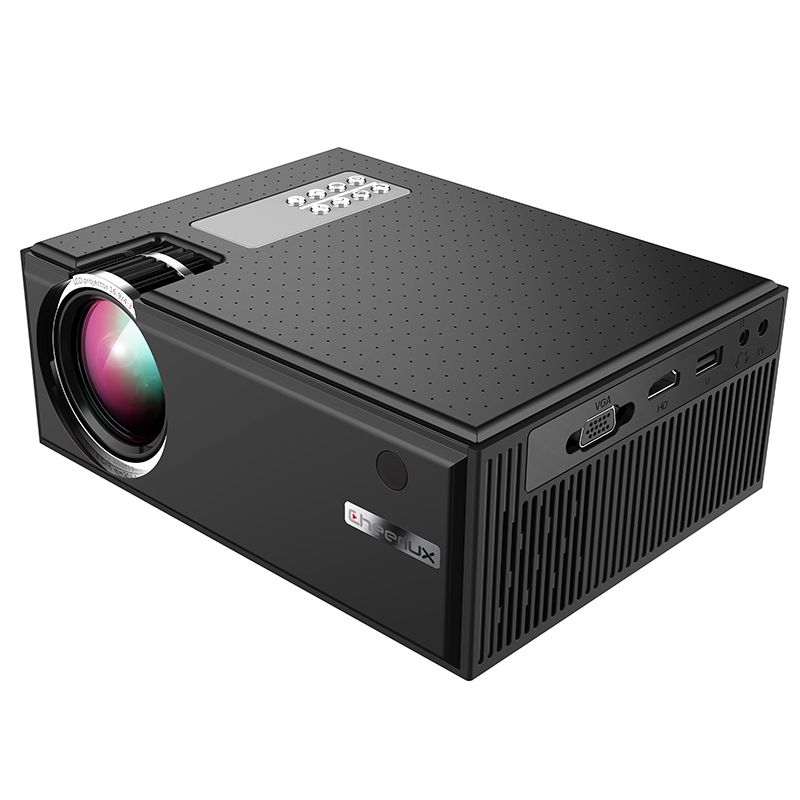 Cheerlux C8 1800 Lumens 1280x800 720P 1080P HD WiFi Smart Projector, Support HDMI / USB / VGA / AV(Black)
