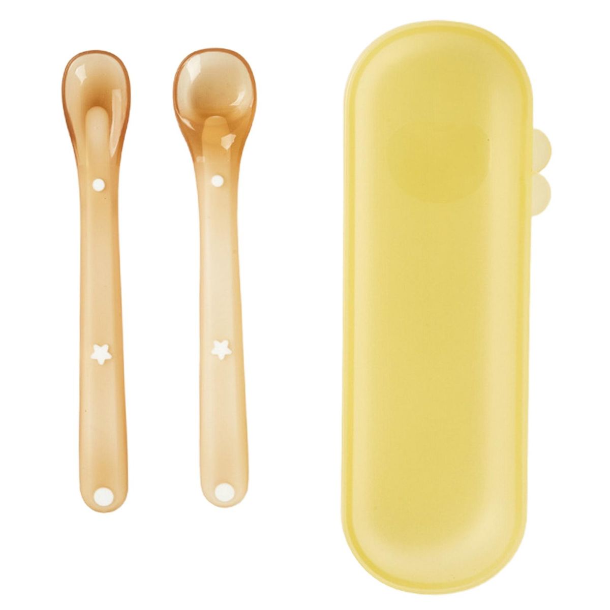 Baby Spoon Set Gentlebite Baby Silicone Spoon Set Safe Soft for Infant Brown