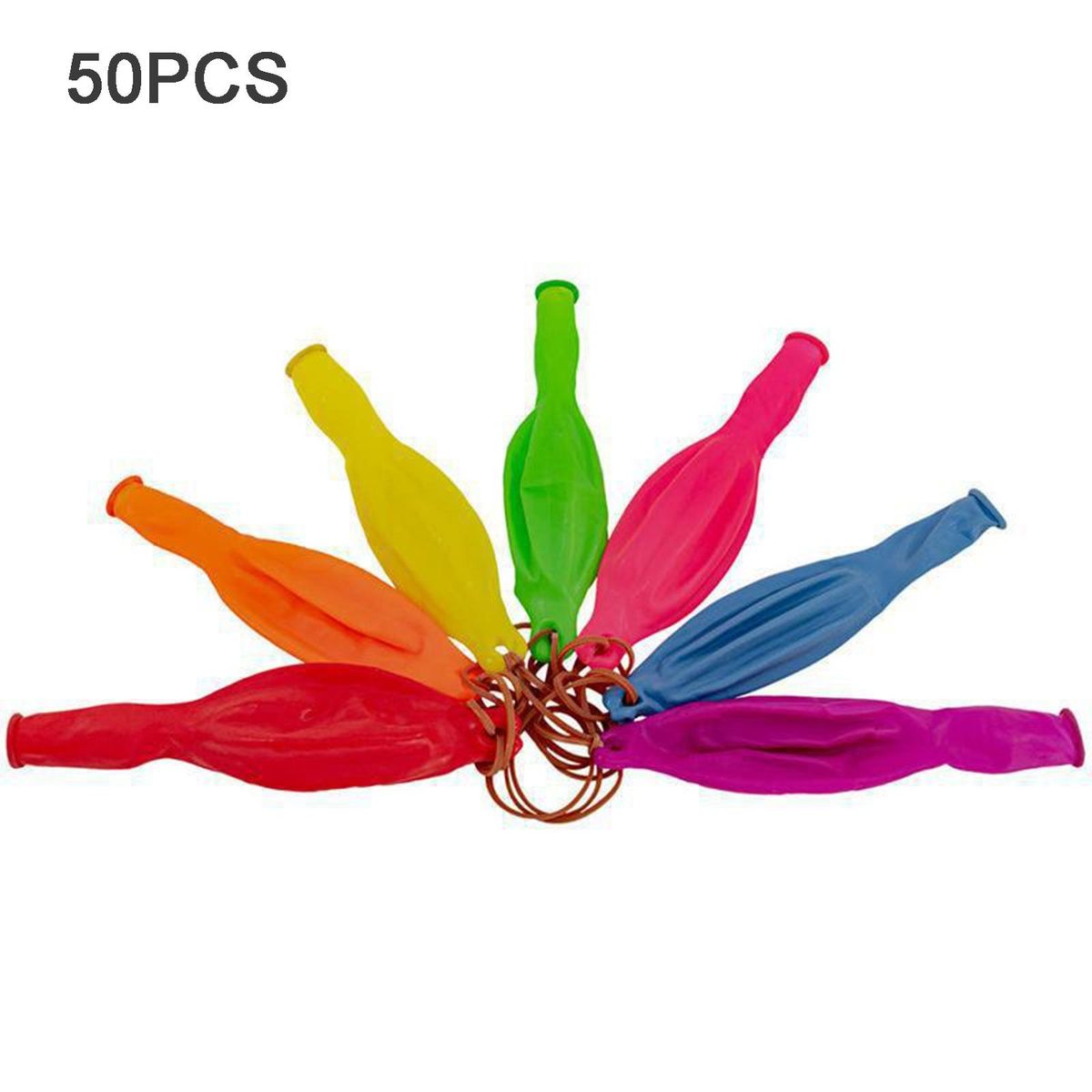 50Pcs Bouncing Balloon Assorted Color Latex Bounce Balloon Multicolor
