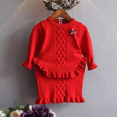 Girls Knitted Clothe Set