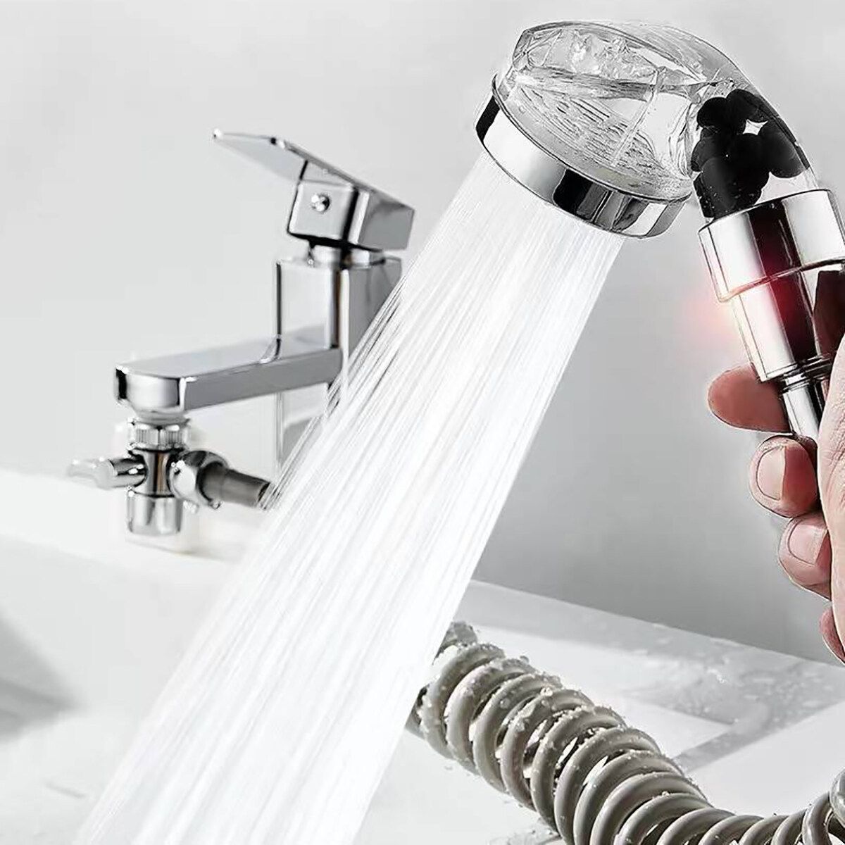 1/2 Inch Hot/Cold Mixing Handheld Sink Sprayer Toilet Wash Bidet Clean Sink Hose Tap Shower Head Anti Splash Bathroom