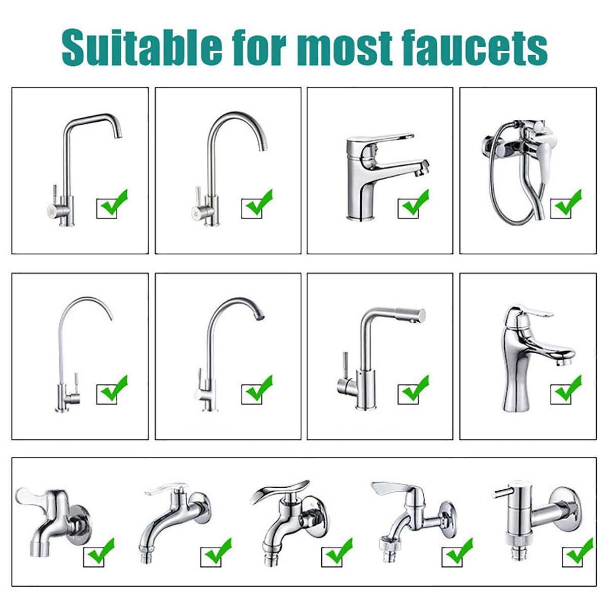 1/2 Inch Hot/Cold Mixing Handheld Sink Sprayer Toilet Wash Bidet Clean Sink Hose Tap Shower Head Anti Splash Bathroom
