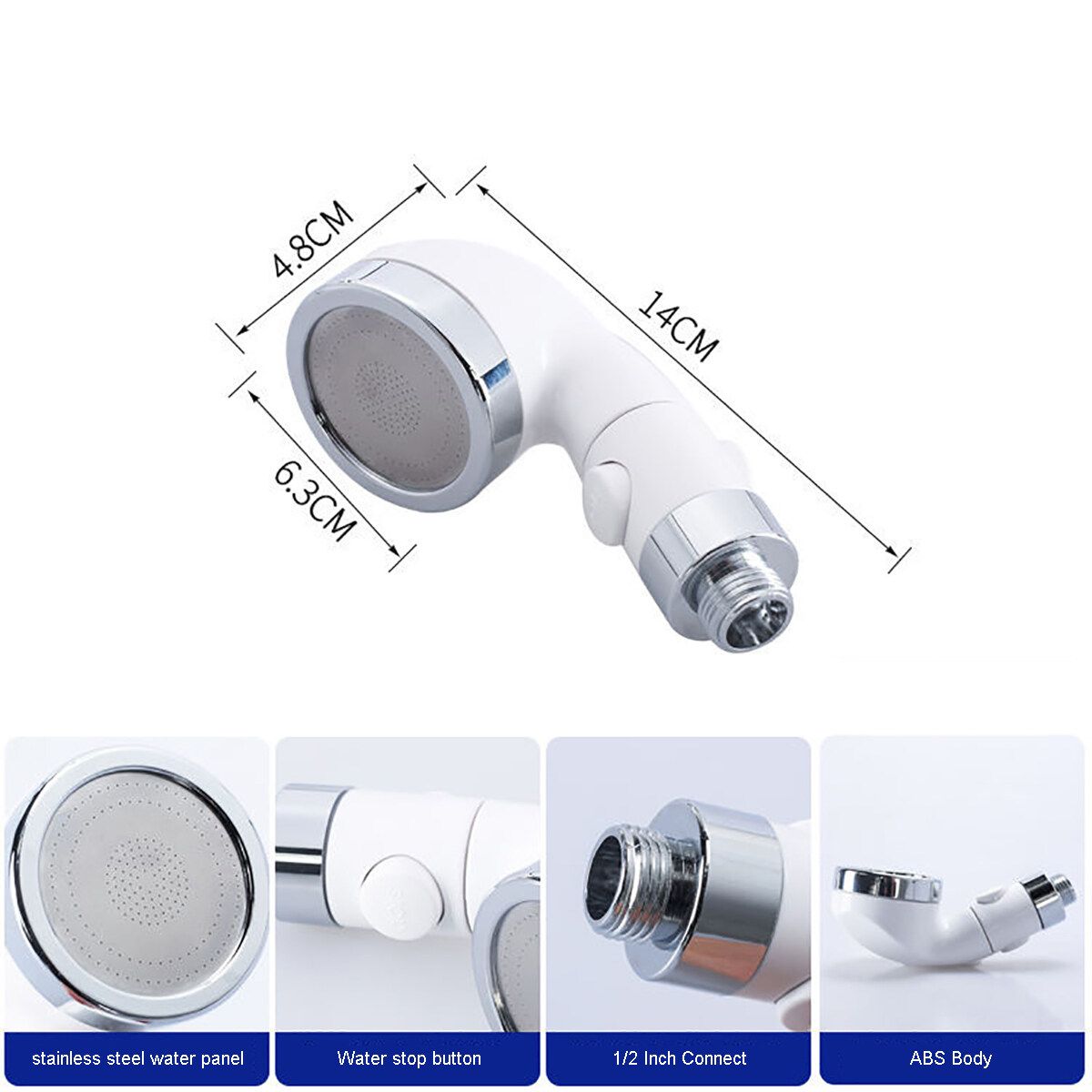 1/2 Inch Hot/Cold Mixing Handheld Sink Sprayer Toilet Wash Bidet Clean Sink Hose Tap Shower Head Anti Splash Bathroom