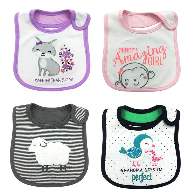 4PCS Baby Bibs  Baby Waterproof Saliva Towel
