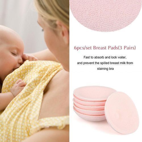 6pcs Washable Reusable Soft Cotton Breast Pads