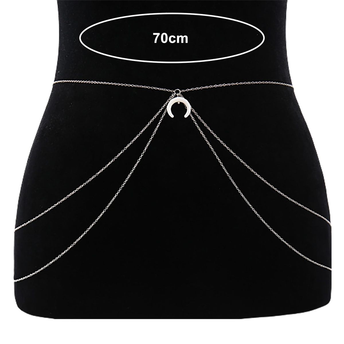 Waist Chain Female Trendy Body Waist Chain Silver