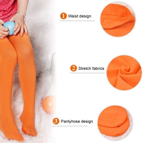 Spring Summer Autumn Solid Color Pantyhose Ballet Dance Tights For Kids, Size:S (Pink)