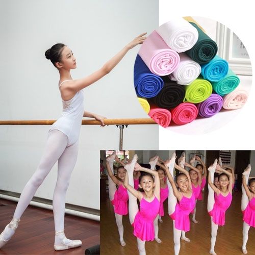 Spring Summer Autumn Solid Color Pantyhose Ballet Dance Tights For Kids, Size:S (Pink)