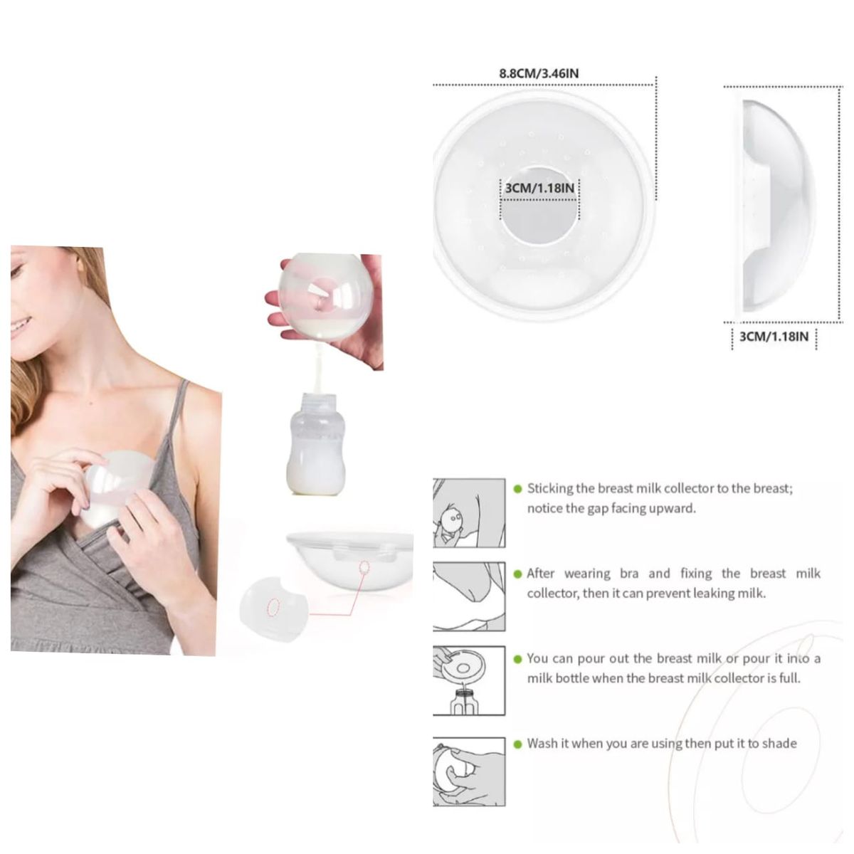 2pcs Breast Milk Collector/saver/catcher   Breast Feeding Mom
