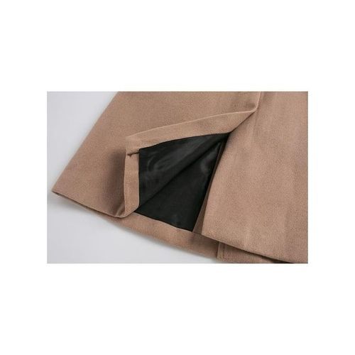 Khaki Autumn Winter New Men Woolen Coat Wool Mid-length Trench Single-breasted Jacket Male