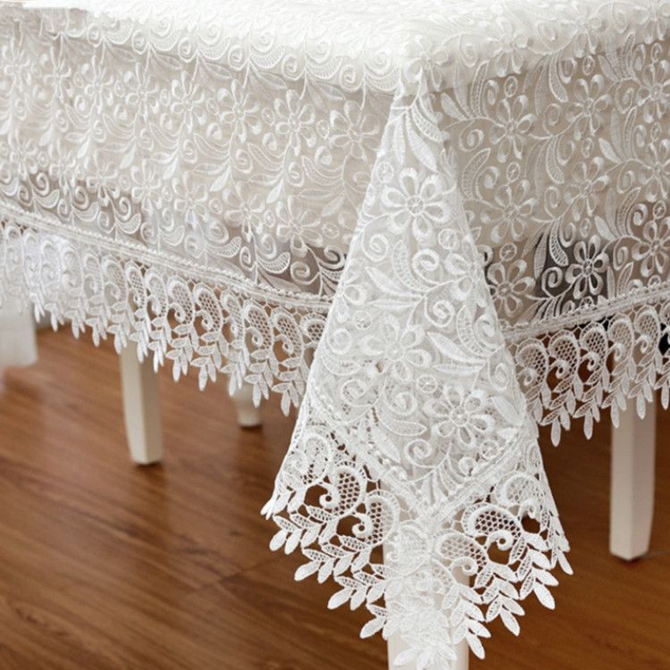 Lace Table Cloth Wedding Decor Translucent Table Cover
