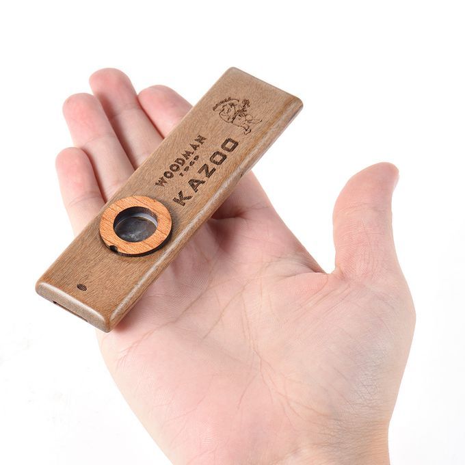 Wooden Kazoo Musical Instrument Ukulele Guitar Partner Wood