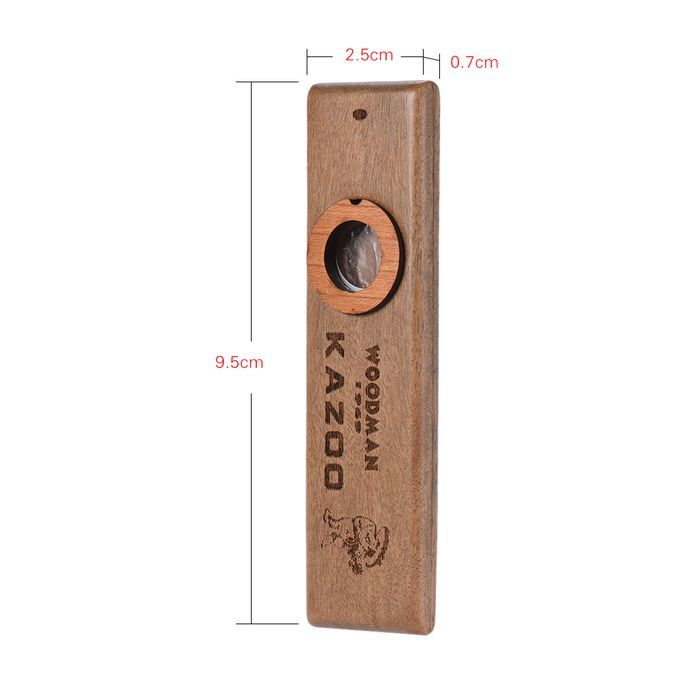 Wooden Kazoo Musical Instrument Ukulele Guitar Partner Wood