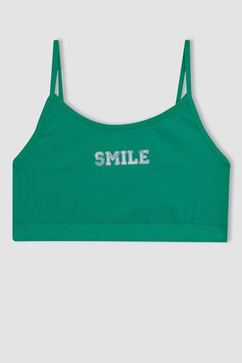 2 Piece Girl Casual Regular Fit Bra - Green