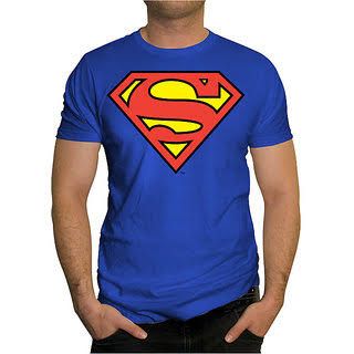 Superman Boys Short Sleeve T-Shirt (Runs Small) - Blue