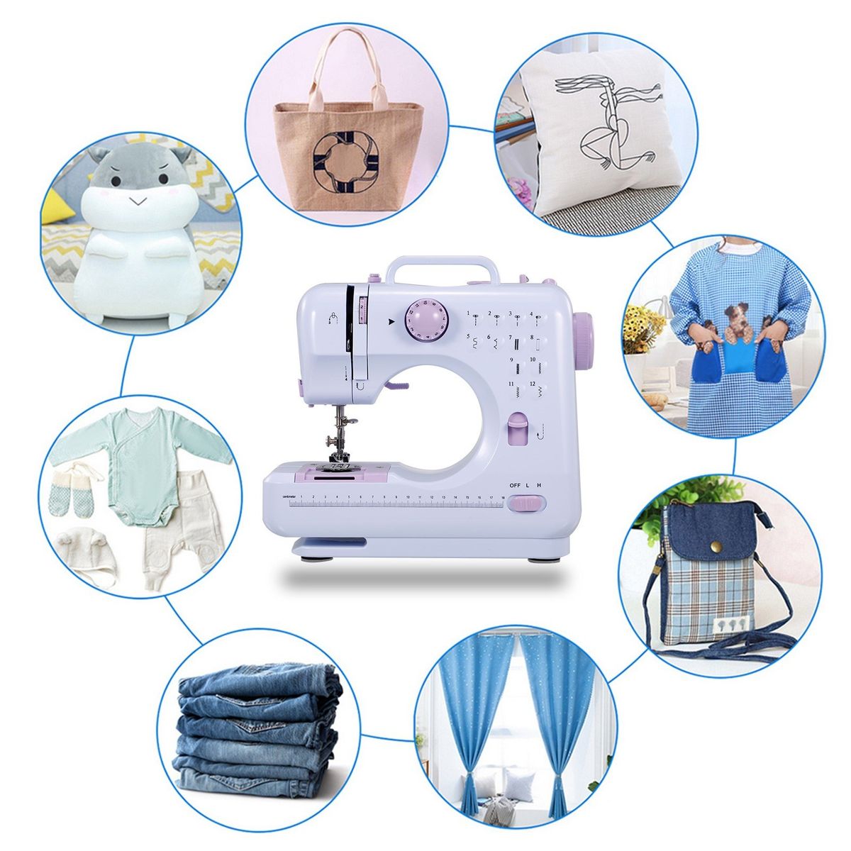 Portable Sewing Machine Electric Household Crafting Mending