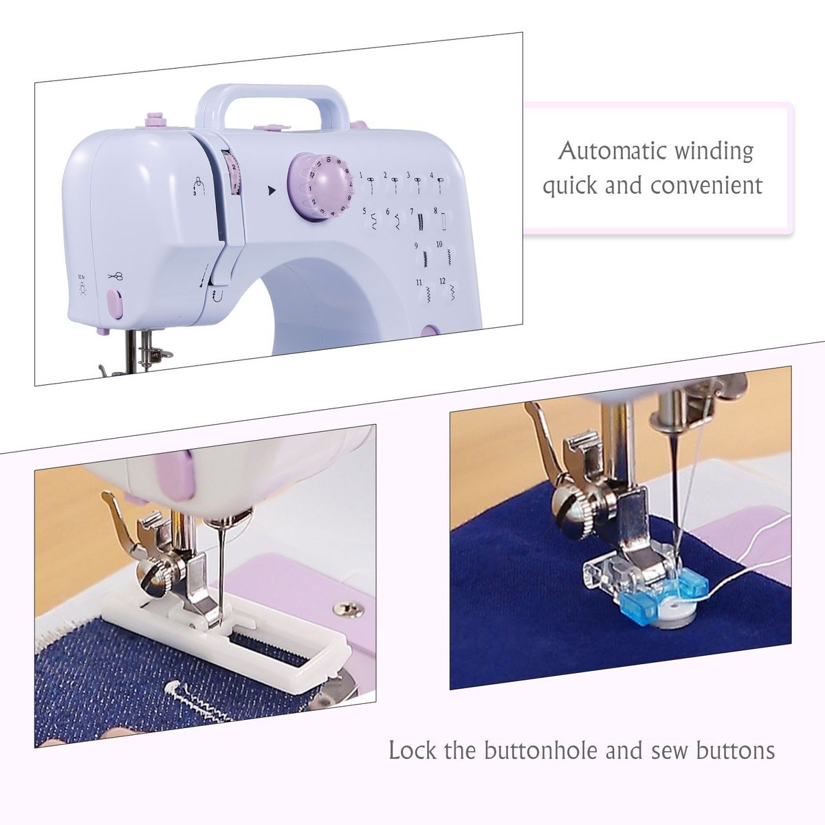 Portable Sewing Machine Electric Household Crafting Mending