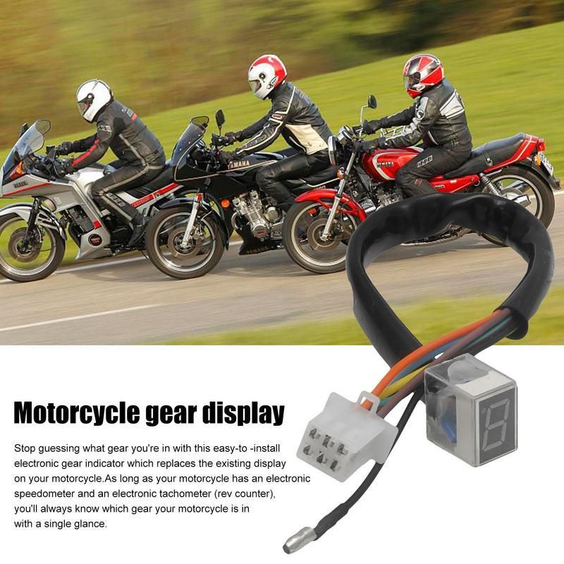 Led Universal Digital 5 Gear Indicator Motorcycle Digital Display Speedometer Display Shift Lever Sensors Motocross Accessories