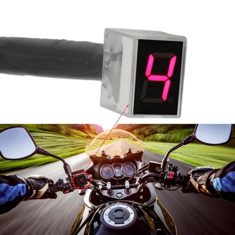 Led Universal Digital 5 Gear Indicator Motorcycle Digital Display Speedometer Display Shift Lever Sensors Motocross Accessories