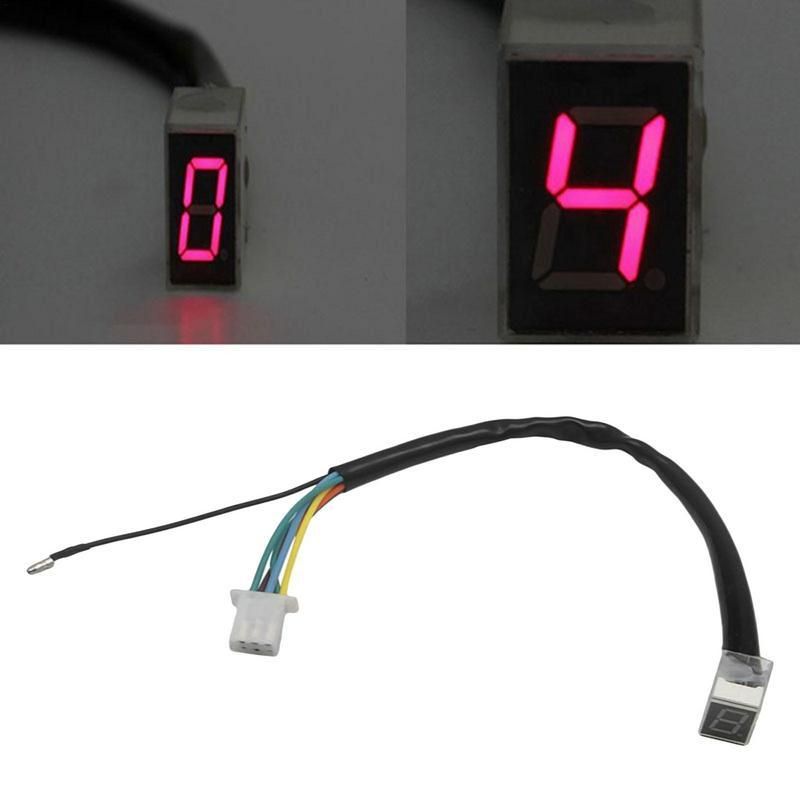 Led Universal Digital 5 Gear Indicator Motorcycle Digital Display Speedometer Display Shift Lever Sensors Motocross Accessories