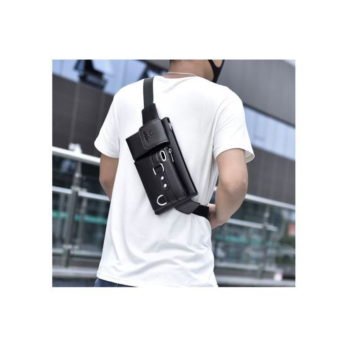 Multipurpose Leather Crossbag With Multiple Compartment