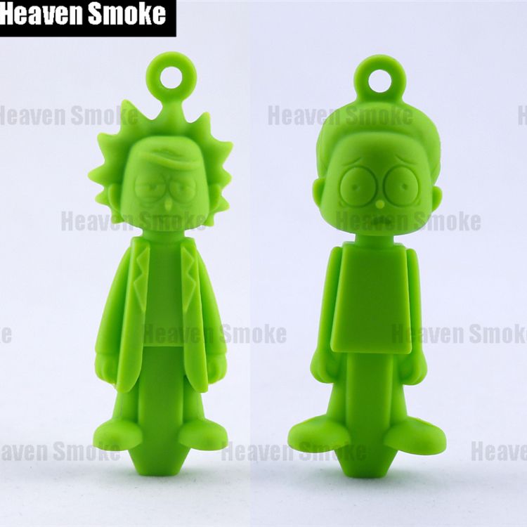 2pcs Rick And Mort Smoking S Kit W/Metal Bowl Tobacco +Silicone Ashtray Portable Anti-scalding Ash Tray Cigarette Holder