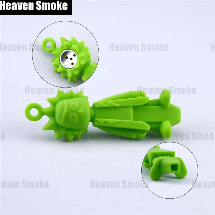 2pcs Rick And Mort Smoking S Kit W/Metal Bowl Tobacco +Silicone Ashtray Portable Anti-scalding Ash Tray Cigarette Holder