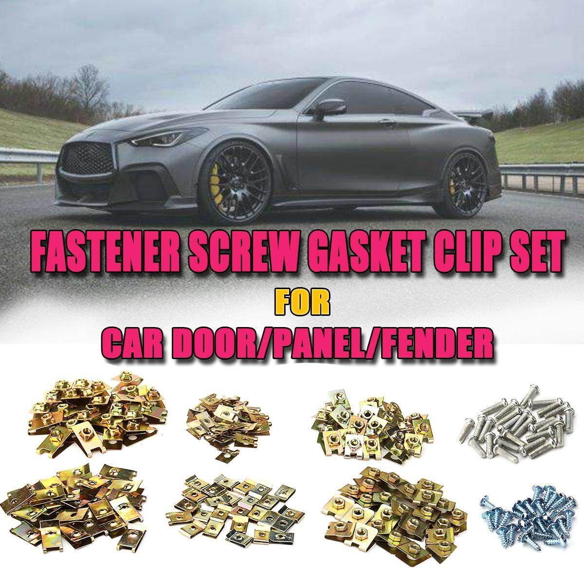 200X Mixed Car Fastener Fixed Screw U Type Gasket Clip For Car Door/Panel/Fender