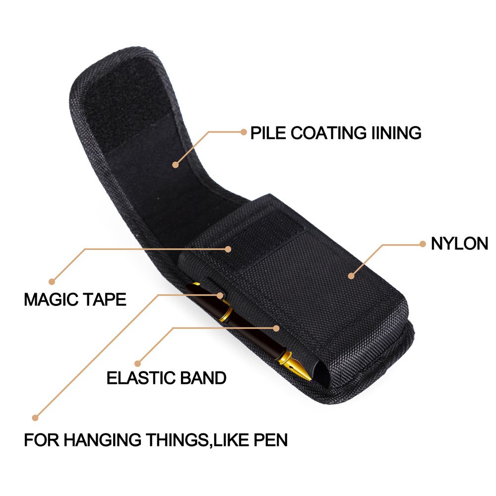 Universal Phone Bag Mobile Phone Pouch Belt Clip Waist Bag For Iphone 13 12 Pro Max Samsung S22 S9 Xiaomi Men Hunting Waist Pack 5.2-5.5 Metal Hook