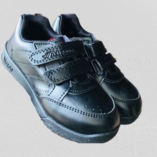 Children Unisex Canvass Back To School Shoe - Black