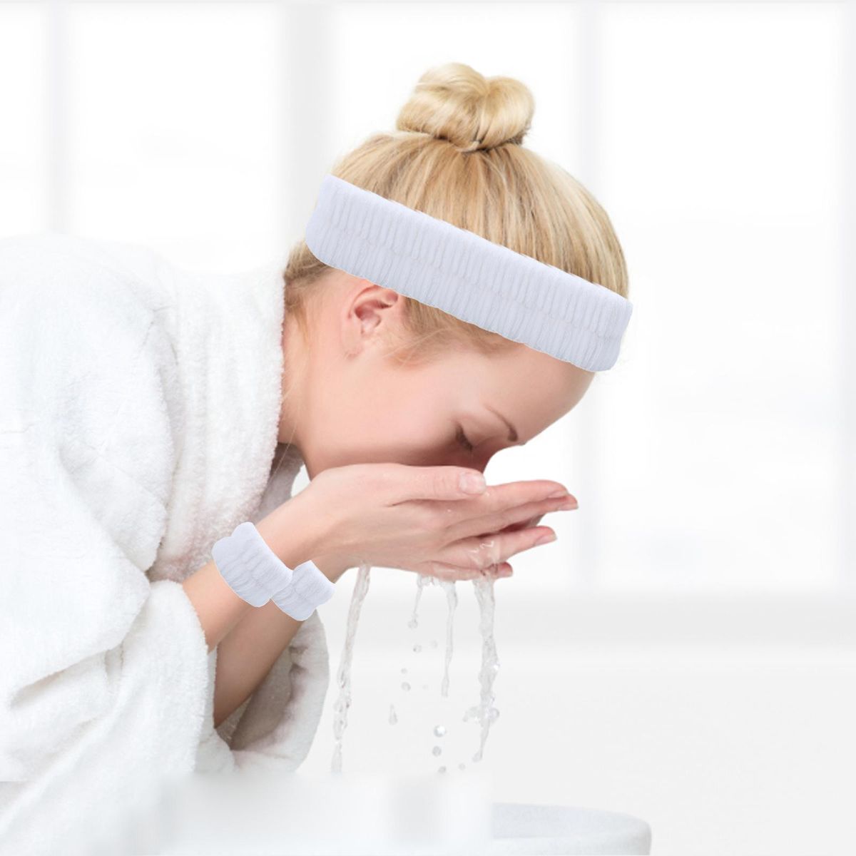Plush Hair Band Cosmetic Makeup Washing Face Shower Spa Elastic Hair Hoop