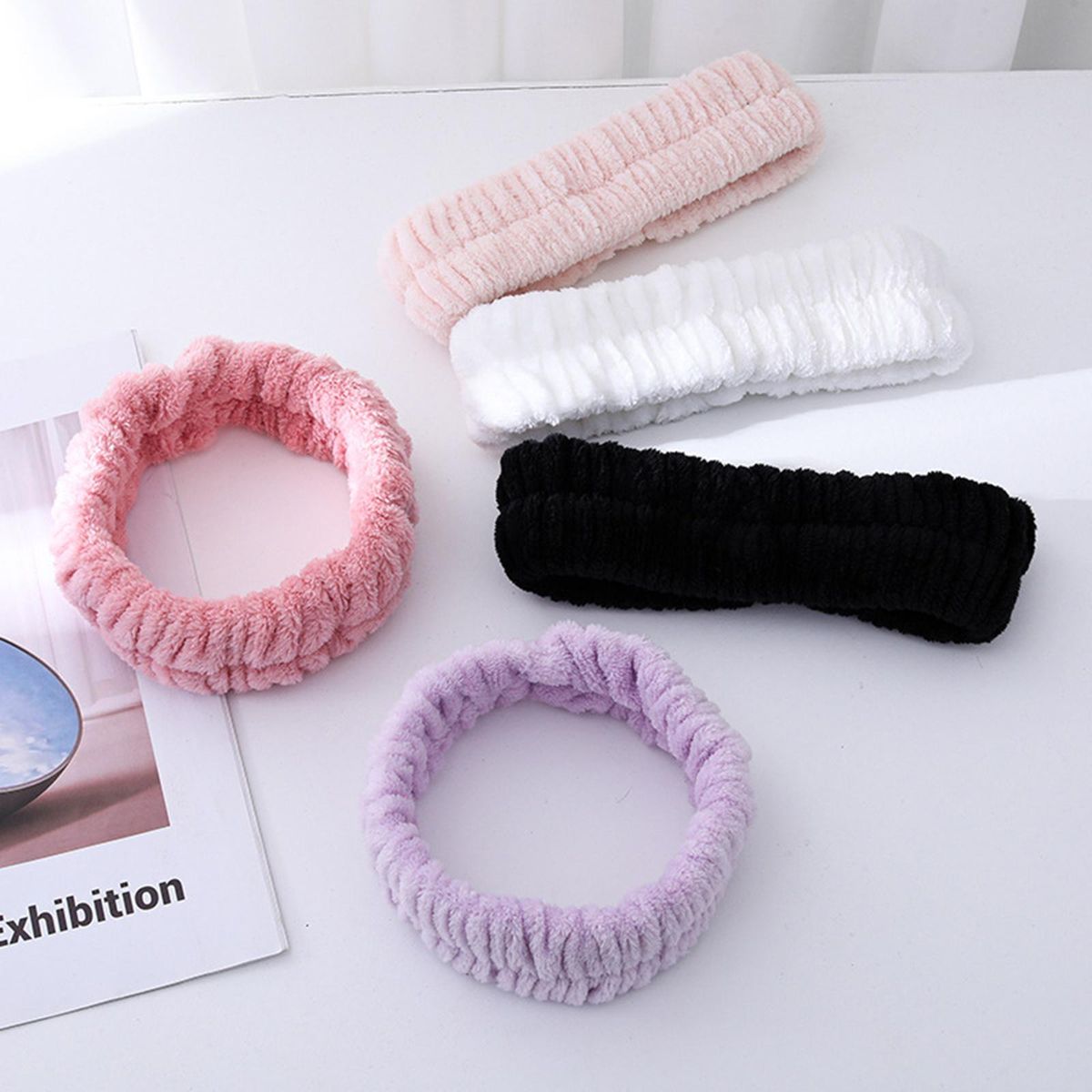 Plush Hair Band Cosmetic Makeup Washing Face Shower Spa Elastic Hair Hoop