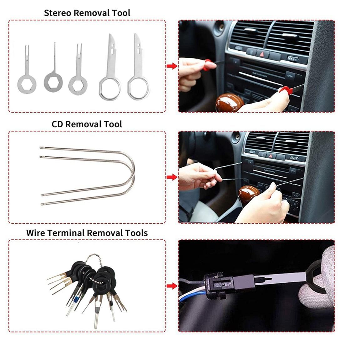 39Pcs Car Panel Tool Stereo Removal Tool Kit, with Storage