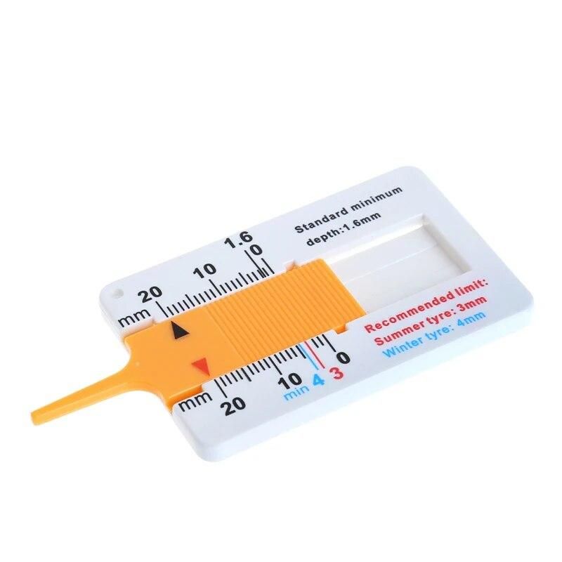 1Pc New Tyre Tread Depth Gauge Car Motorcycle Trailer Van Wheel Measure Tool