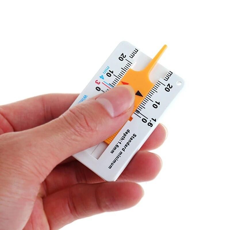 1Pc New Tyre Tread Depth Gauge Car Motorcycle Trailer Van Wheel Measure Tool