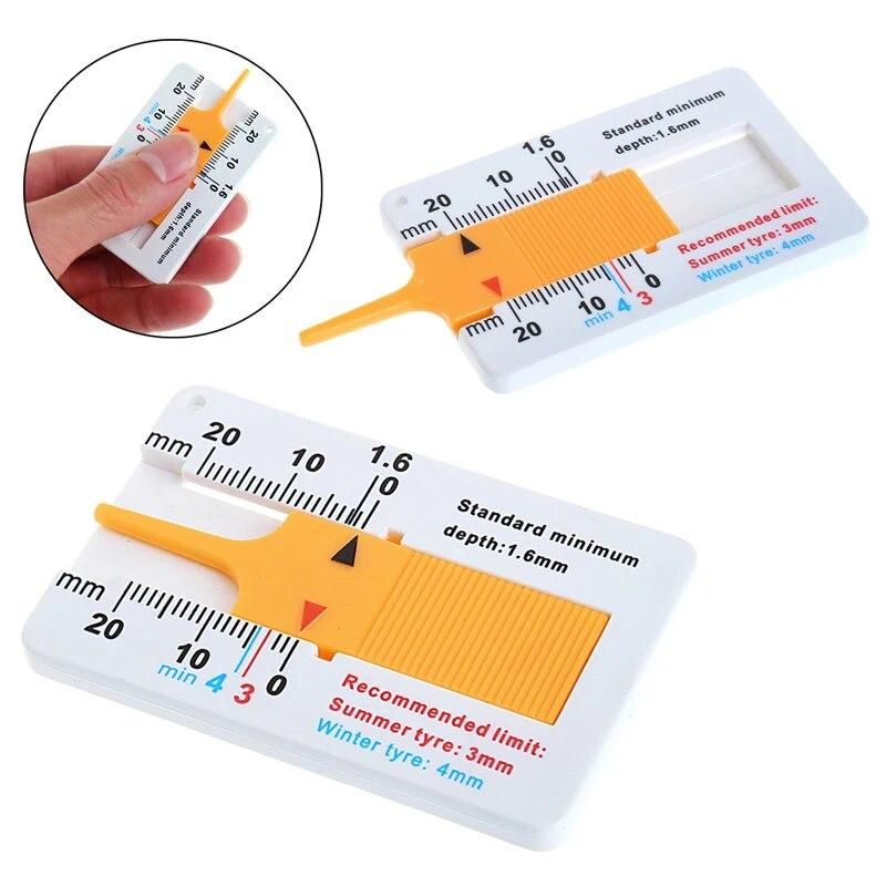 1Pc New Tyre Tread Depth Gauge Car Motorcycle Trailer Van Wheel Measure Tool