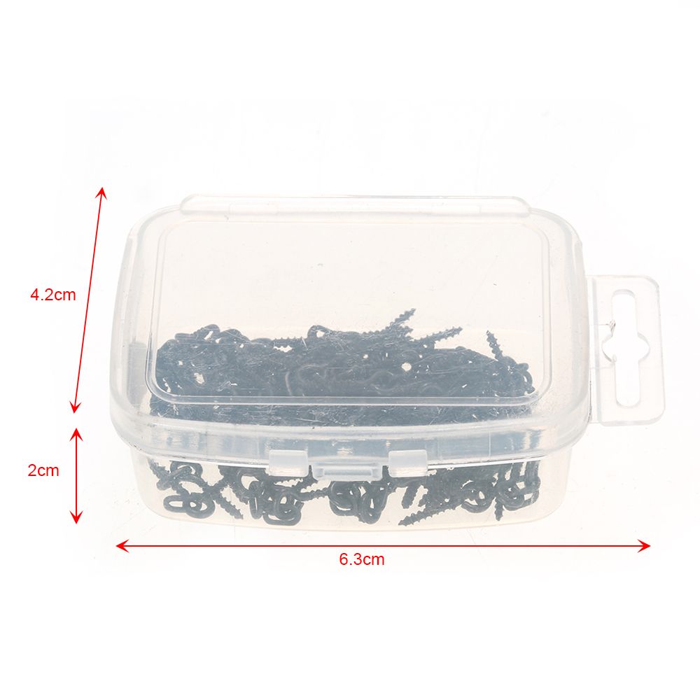 100pcs 14mm Boilies Bait Screws With Oval Link Loops Swivel