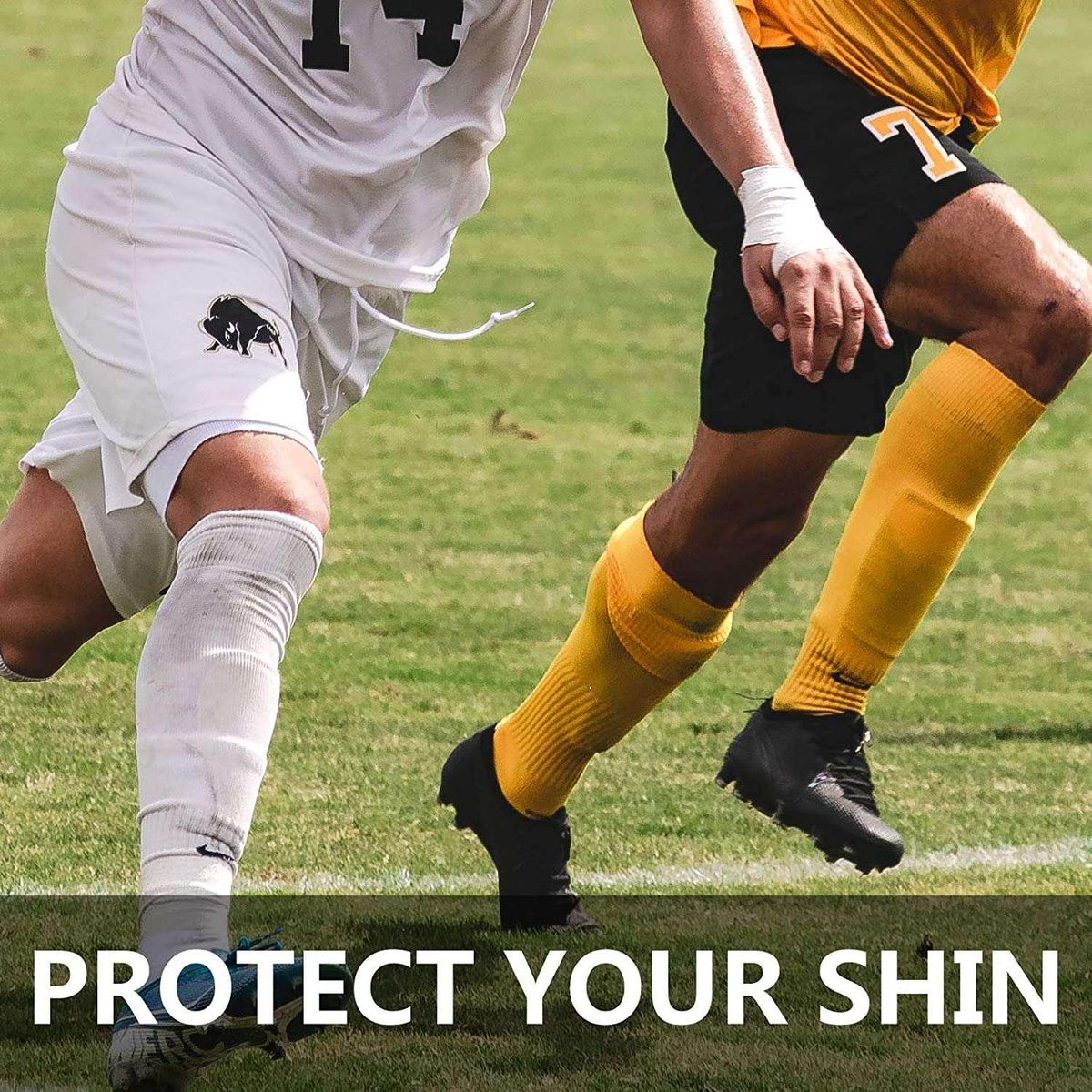 Carbon Fiber Soccer Shin Guards with Carry Case Breathable