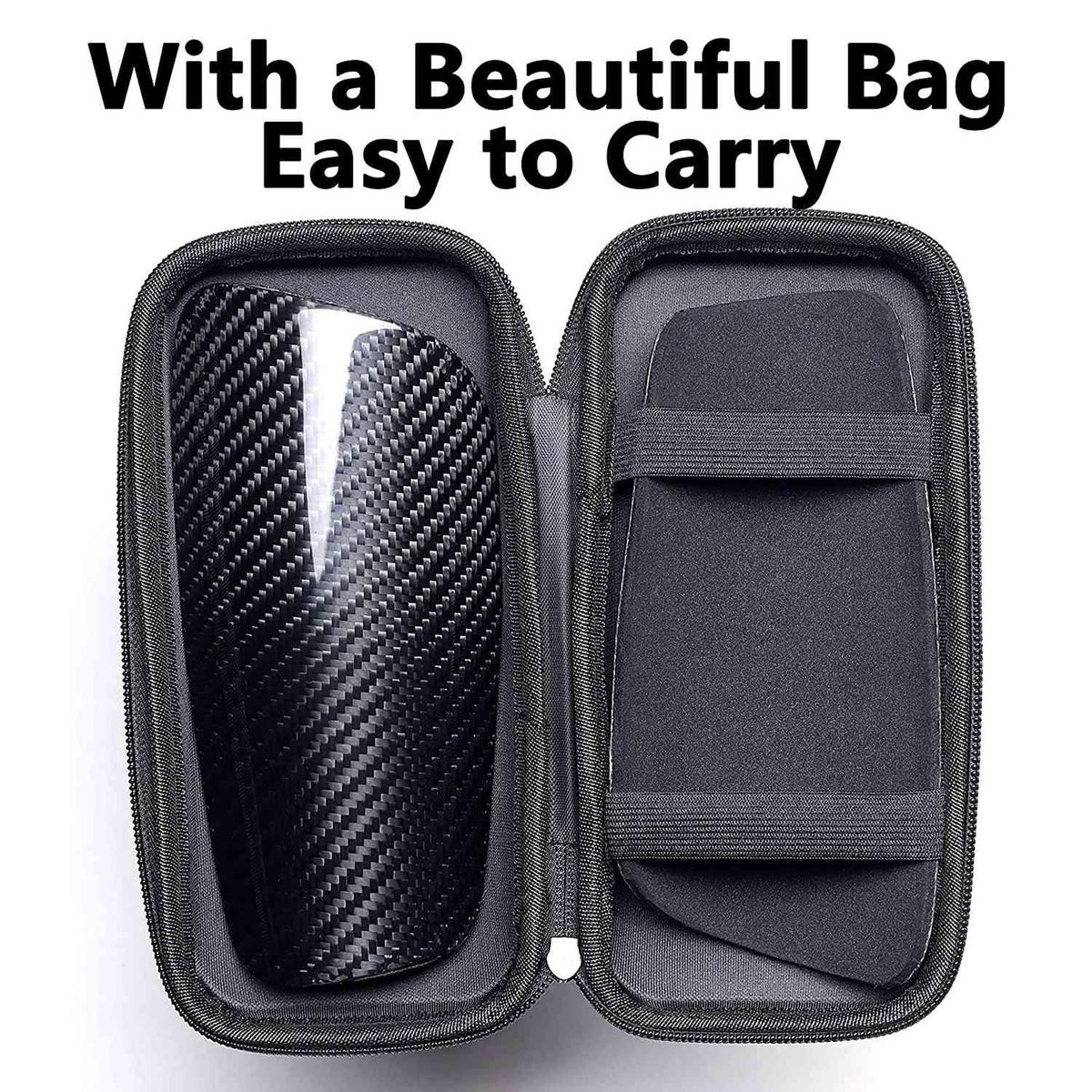 Carbon Fiber Soccer Shin Guards with Carry Case Breathable