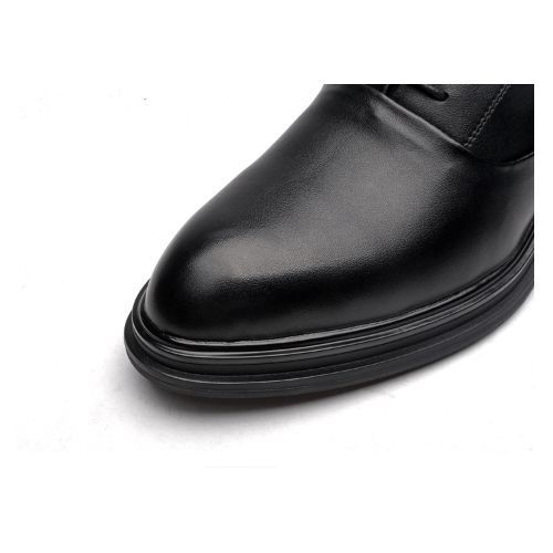 Mens Plus Size Formal Leather Dress Shoes - Black