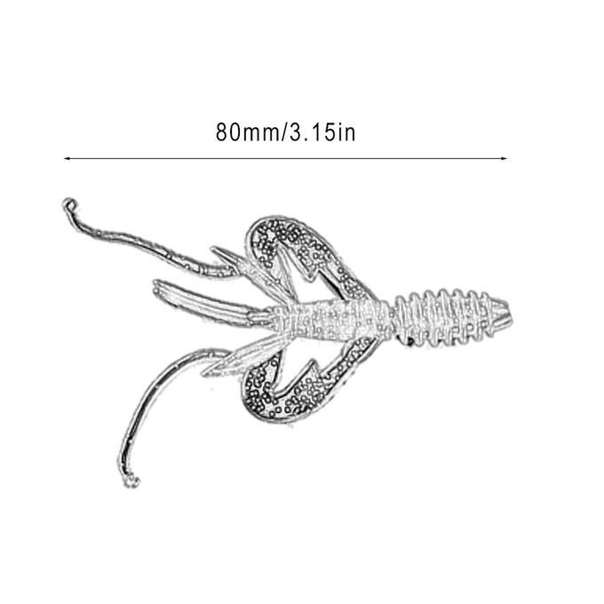 10p S Bagged Road Lure Soft Bait Soft Inse T Thread Single Winged Worm-Blue